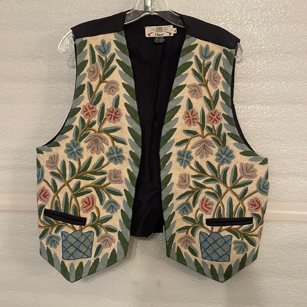 womens vintage orvis embroidered fishing vest